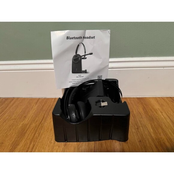 Wireless Headset w/ AI Noise Cancelling, Mic for Work (65 Hours Woktime & Mute) - Picture 2 of 3